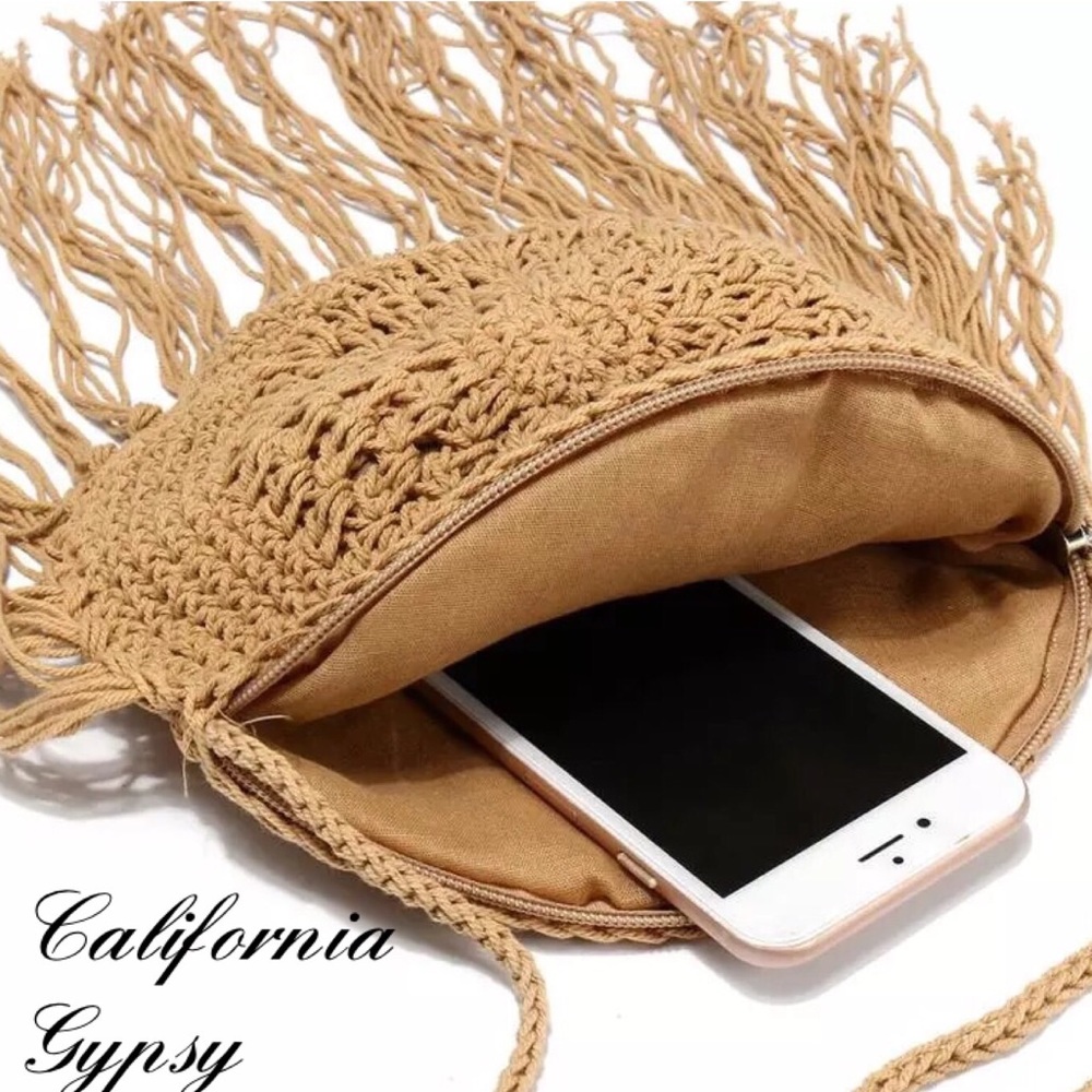 Hippie a Boho Crochet fringe crossbody - Picture 6 of 9